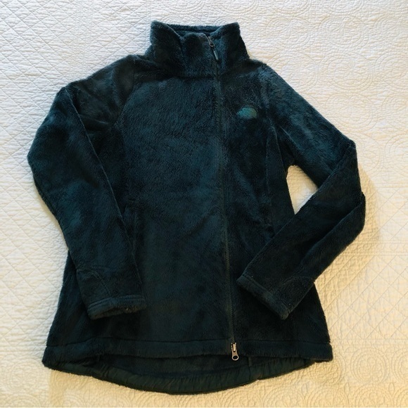 The North Face Osito off center full zip jacket. Ponderosa green. Size small. - Picture 1 of 8